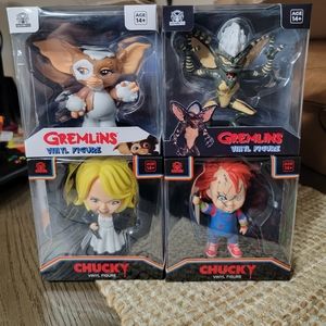 Set of 4 Culturefly Vinyl Figures-Chucky and Gremlins set